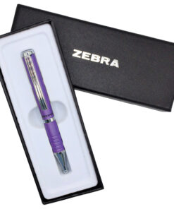 Olovka hemijska teleskopska 0,7mm u poklon kutiji SL-F1 Zebra 23478-24 ljubičasta-srebrna
