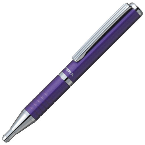 Olovka hemijska teleskopska 0,7mm u poklon kutiji SL-F1 Zebra 23478-24 ljubičasta-srebrna - Slika 2