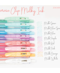 Alternative view of Roler gel 0,5mm sa gumenim gripom (uložak beli) Sarasa Clip Milk Zebra 35041 beli