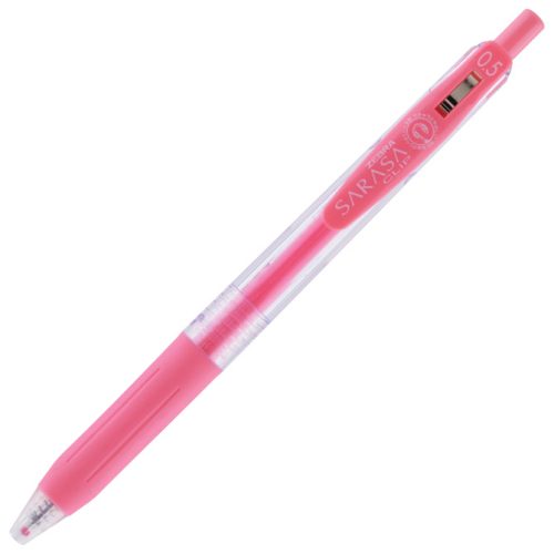 Roler gel 0,5mm sa gumenim gripom (uložak pastelno crveni) Sarasa Clip Milk Zebra 35043 pastelno crveni