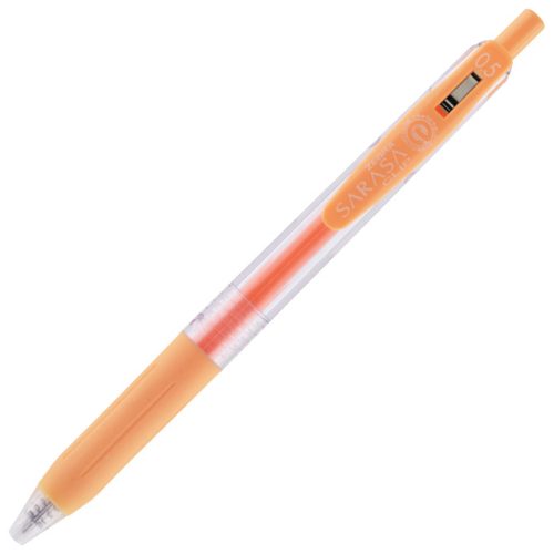 Roler gel 0,5mm sa gumenim gripom (uložak pastelno narandžasti) Sarasa Clip Milk Zebra 35049 pastelno narandžasti