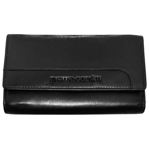 Novčanik kožni ženski srednji sa kopčom Pierre Cardin 6334TILAK131BLK crni