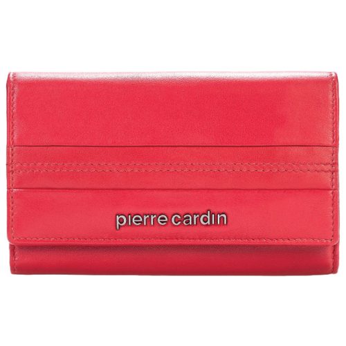 Novčanik kožni ženski srednji sa kopčom Pierre Cardin 6334TILAK130RED crveni