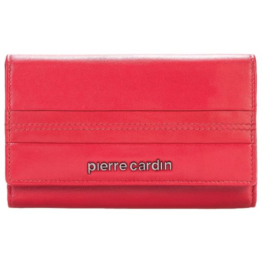 Novčanik kožni ženski srednji sa kopčom Pierre Cardin 6334TILAK130RED crveni