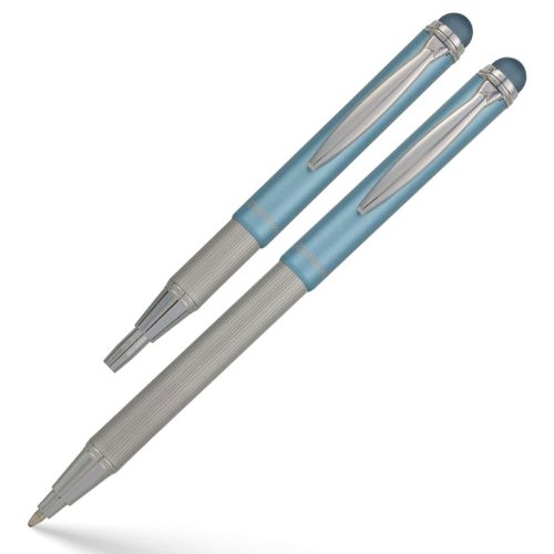 Olovka hemijska teleskopska 0,7mm bez kutije Stylus Metallic Zebra 46616 svetlo plava