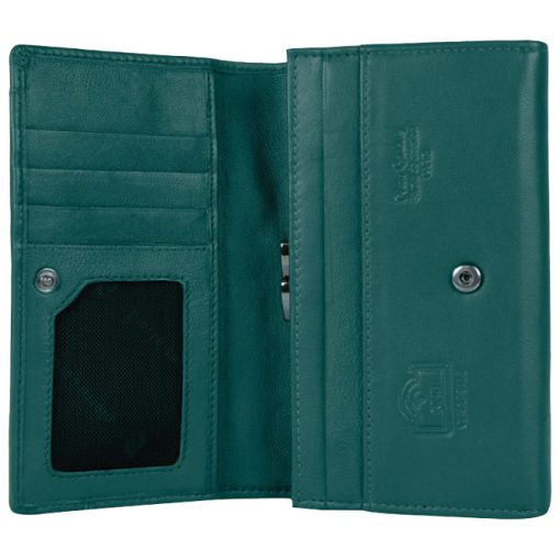 Novčanik kožni ženski dugi sa kopčom Pierre Cardin 455TILAK130 tirkizni - Image 2
