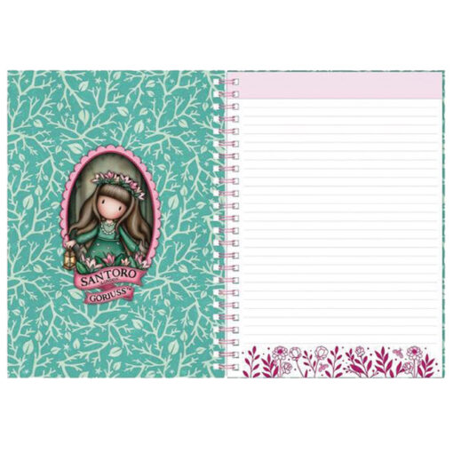 Notes spirala A5 linije 96L sa 2 magnetna obeleživača Woodland Wildflower Gorjuss 1336GJ02 - Slika 4
