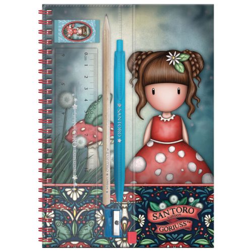 Notes spirala A5 linije 80L sa priborom 5delova Little Mushroom Gorjuss 1344GJ03