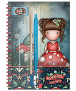 Notes spirala A5 linije 80L sa priborom 5delova Little Mushroom Gorjuss 1344GJ03