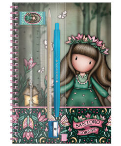 Notes spirala A5 linije 80L sa priborom 5delova Woodland Wildflower Gorjuss 1344GJ04