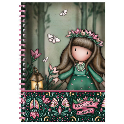Notes spirala A5 linije 80L sa priborom 5delova Woodland Wildflower Gorjuss 1344GJ04 - Slika 2