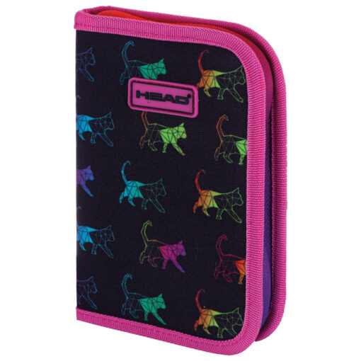 Pernica prazna 1zip 2preklopa AC1 Rainbow Kitty 24.Head 503023033 crno-roze