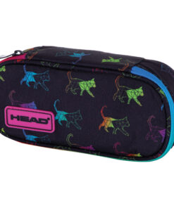 Pernica prazna ovalna 1zip 1 preklop AC6 Rainbow Kitty 24.Head 505023048 crno-roze