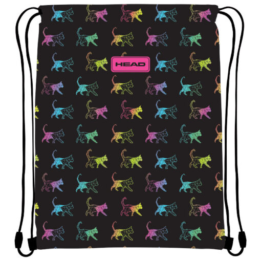 Torba za fizičko AD1 Rainbow Kitty 24.Head 507023026 crno-roze