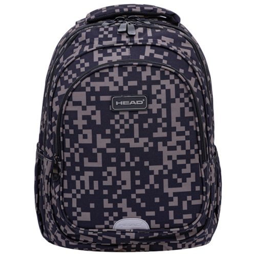 Ranac đački anatomski 2zipa 1džep veći AB300 Grey Bricks 24.Head 502024119 crno-sivi