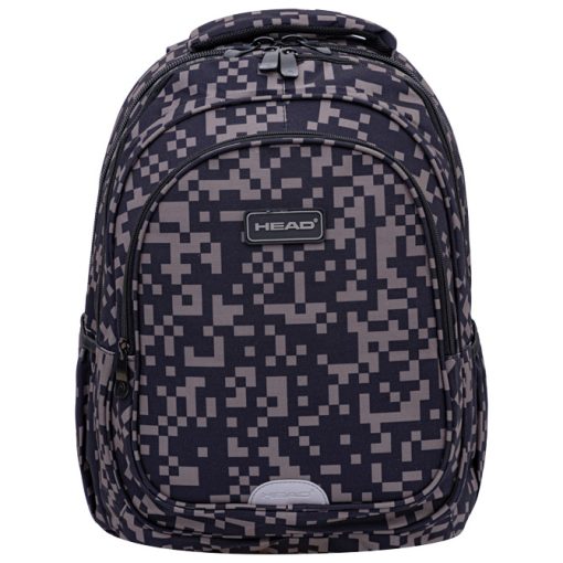 Ranac đački anatomski 2zipa 1džep veći AB300 Grey Bricks 24.Head 502024119 crno-sivi