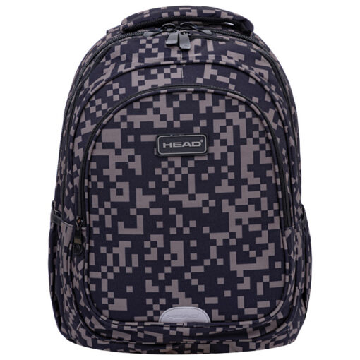 Ranac đački anatomski 2zipa 1džep veći AB300 Grey Bricks 24.Head 502024119 crno-sivi