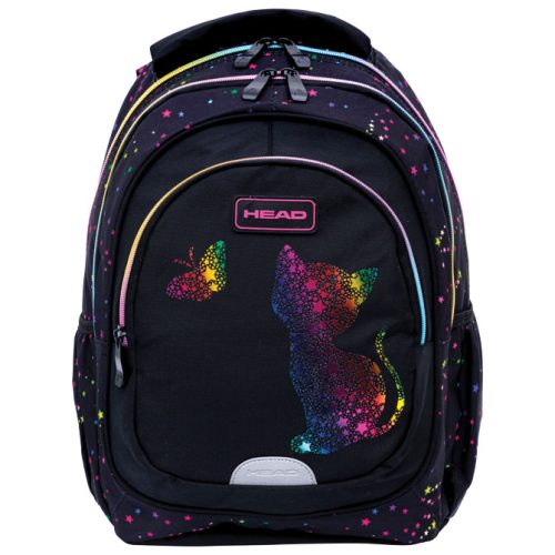 Ranac đački anatomski 3zipa AB330 Golden Effect Rainbow Kitty 25.Head 502025032 crno-roze