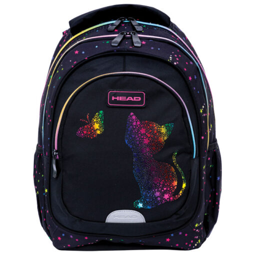Ranac đački anatomski 3zipa AB330 Golden Effect Rainbow Kitty 25.Head 502025032 crno-roze