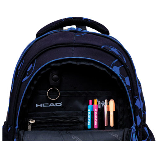 Ranac đački anatomski 3zipa AB330 Neo Blue Football 25.Head 502025035 crno-plavi - Slika 4