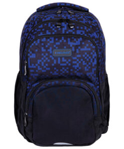 Ranac đački anatomski 3zipa 1džep AB200 Blue Bricks 25.Head 502025049 crno-plavi
