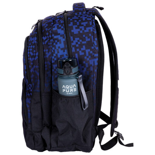 Ranac đački anatomski 3zipa 1džep AB200 Blue Bricks 25.Head 502025049 crno-plavi - Slika 2
