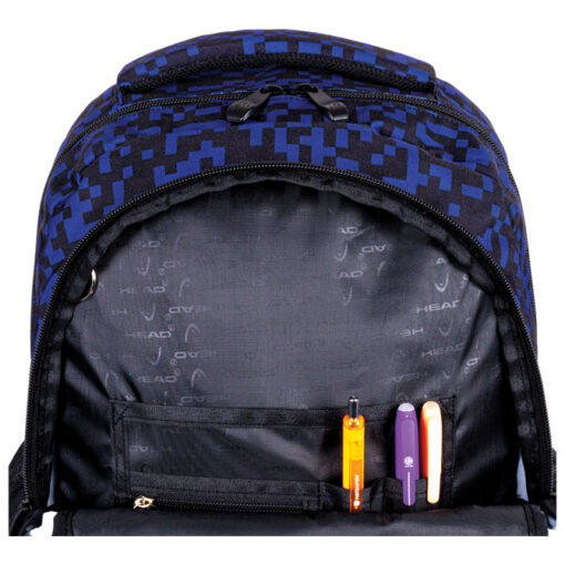 Ranac đački anatomski 3zipa 1džep AB200 Blue Bricks 25.Head 502025049 crno-plavi - Slika 4