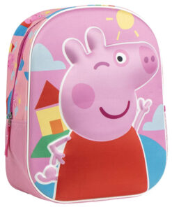 Ranac predškolski 3D Peppa Pig Cerda 2100005869 roze-crveni