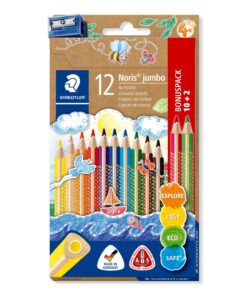 Set jumbo bojica 10+2 sa rezačem STAEDTLER® Noris® jumbo 128