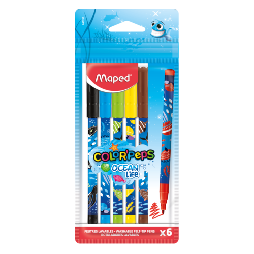MAPED Ocean Deco flomasteri – set od 6 boja