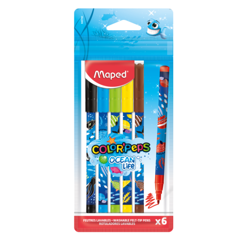 MAPED Ocean Deco flomasteri – set od 6 boja