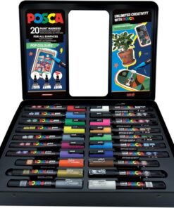 SET Markera u metalnom koferu 20/1 POP COLOURS, Uni POSCA