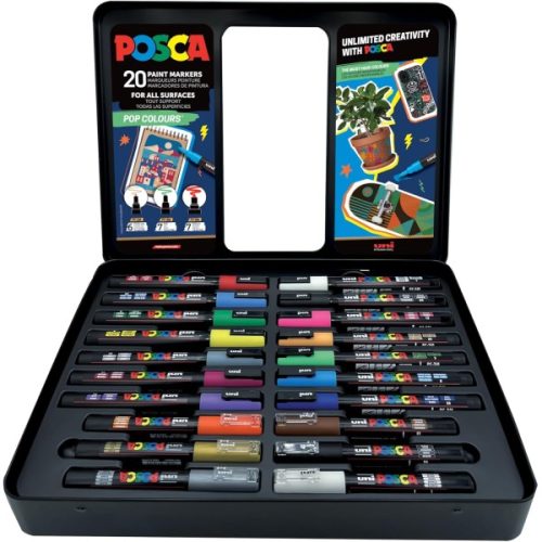 SET Markera u metalnom koferu 20/1 POP COLOURS, Uni POSCA