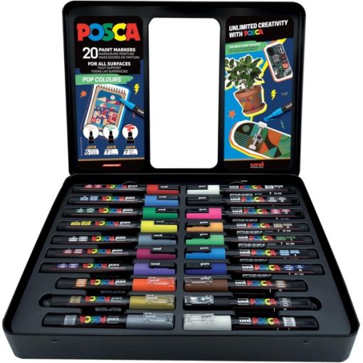 SET Markera u metalnom koferu 20/1 POP COLOURS, Uni POSCA