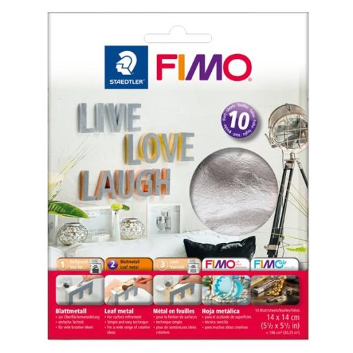 FIMO srebrne metalne folije – 10 listova (14 x 14 cm), Staedtler