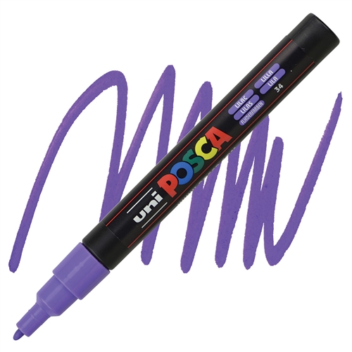 Marker FINE obli vrh POSCA LILA 0.9–1.3 mm PC-3M