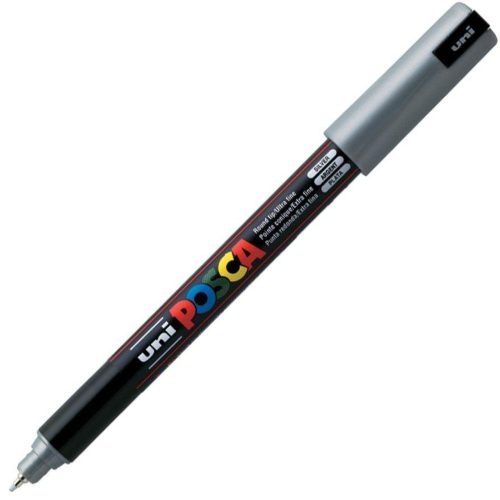 Marker na vodenoj bazi POSCA PC-1M ULTRA FINE SREBRNI, Uni