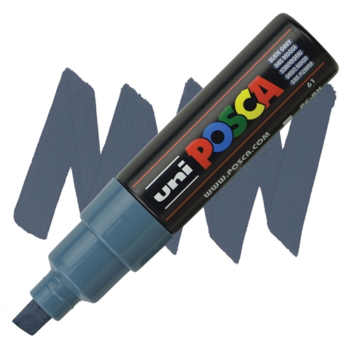 Marker kosi vrh POSCA KAMEN SIVA 8mm PC-8K
