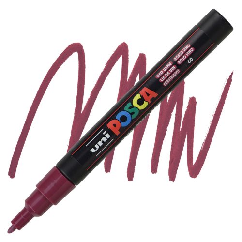 Marker FINE obli vrh POSCA CRVENO VINO 0.9–1.3 mm PC-3M