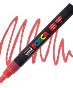 Marker FINE obli vrh POSCA CRVENI sa šljokicama 0.9–1.3 mm PC-3ML