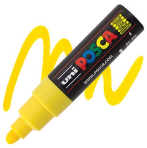 Marker obli vrh POSCA ŽUTI 5mm PC-7M