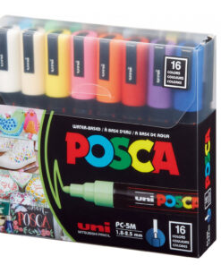 SET Markera na vodenoj bazi PC-5M 1,8-2,5mm 16/1 BASIC COLOURS, Uni POSCA
