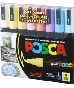 SET Markera na vodenoj bazi PC-5M 1,8-2,5mm 8/1 SOFT COLOURS PASTEL, Uni POSCA