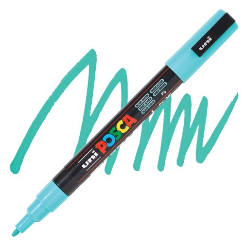 Marker FINE obli vrh POSCA VODENO ZELENI 0.9–1.3 mm PC-3M