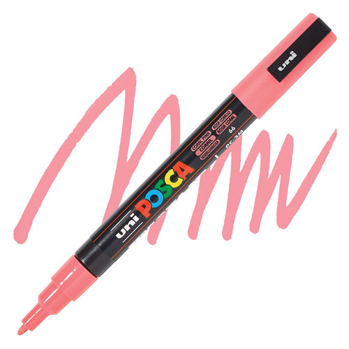 Marker FINE obli vrh POSCA KORALNO ROZE 0.9–1.3 mm PC-3M