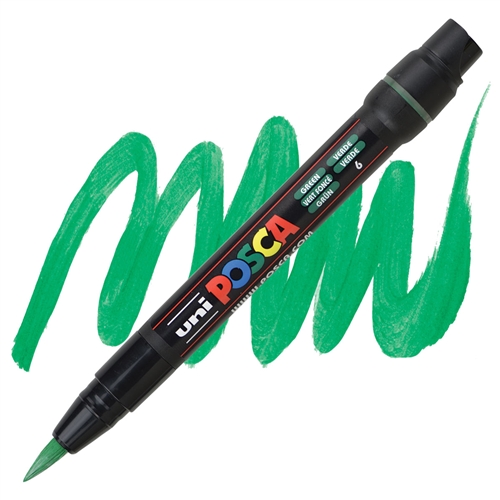 Marker na vodenoj bazi POSCA PCF-350 1-10mm BRUSH TIP ZELENI, Uni