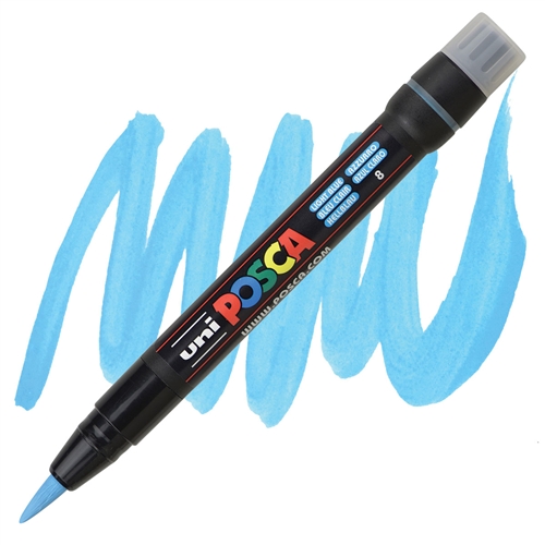 Marker na vodenoj bazi POSCA PCF-350 1-10mm BRUSH TIP SVETLO PLAVI, Uni