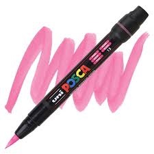 Marker na vodenoj bazi POSCA PCF-350 1-10mm BRUSH TIP ROZE, Uni