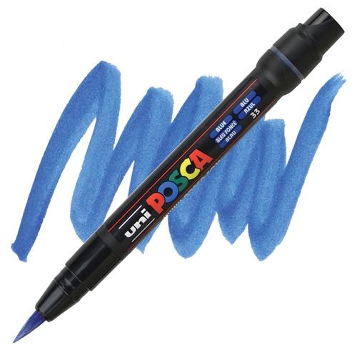 Marker na vodenoj bazi POSCA PCF-350 1-10mm BRUSH TIP PLAVI, Uni