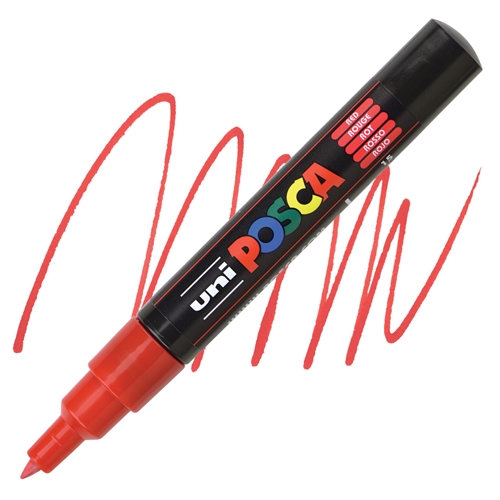 Marker na vodenoj bazi POSCA PC-1M FINE 0,7mm CRVENI, Uni